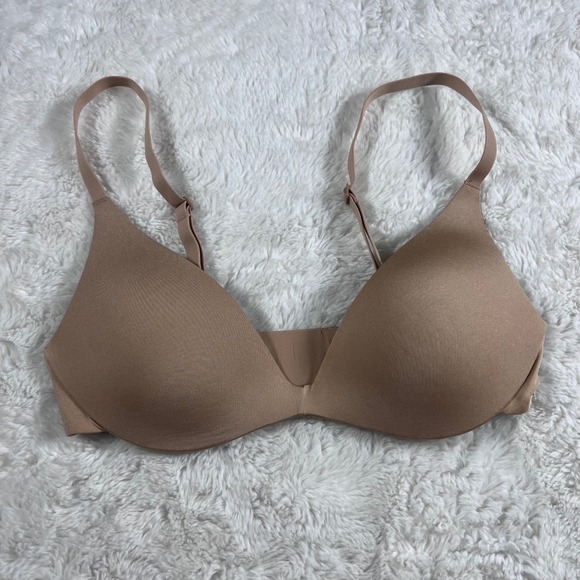 Skims Womens Fits Everybody Wireless Plunge Bra Tan Nude Size 30A RN158973 - Picture 3 of 11